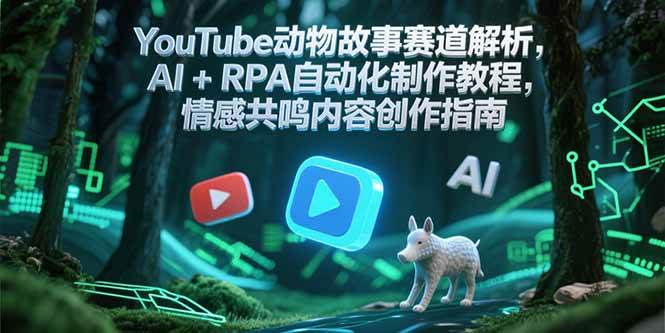 YouTube动物故事赛道解析，AI+RPA自动化制作教程，情感共鸣内容创作指南