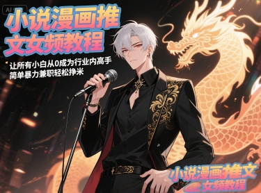 小说漫画推文女频教程，让所有小白从0成为行业内高手，简单暴力兼职轻松挣米