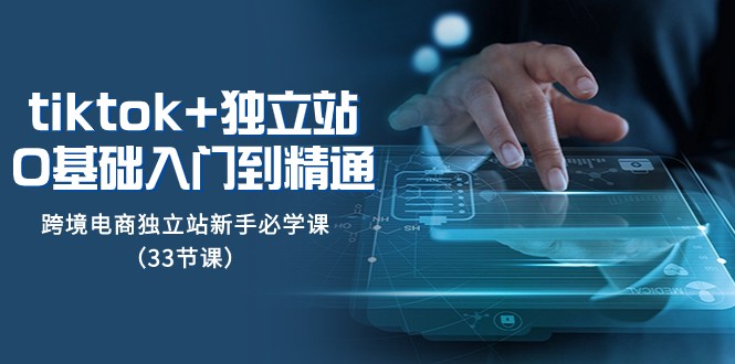 Tiktok+独立站从0基础入门到精通，跨境电商独立站新手必学课（33节课）_80楼网创