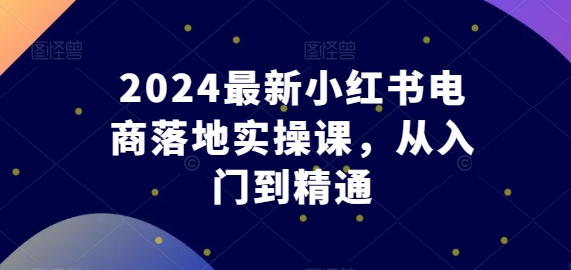 2024最新小红书电商落地实操课，从入门到精通_80楼网创