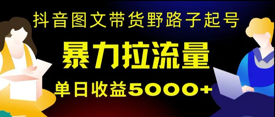 抖音图文带货暴力起号，单日收益5000+，野路子玩法，简单易上手，一部手机即可【揭秘】_80楼网创