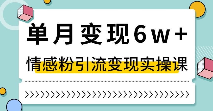 单月变现6W+，抖音情感粉引流变现实操课，小白可做，轻松上手，独家赛道【揭秘】_80楼网创