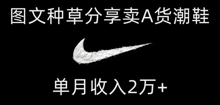 靠图文种草分享卖A货潮鞋，每天一小时，单月收入2万+【揭秘】_80楼网创