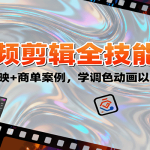 2025视频剪辑全技能课：PR/AE/剪映+商单案例，学调色动画以及接单变现