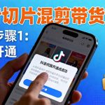 （16319期）抖音切片混剪带货实战：权限开通、商品挂车、混剪手法，新手月入8000+
