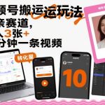视频号搬运玩法，相亲赛道，日入3张+，10分钟一条视频