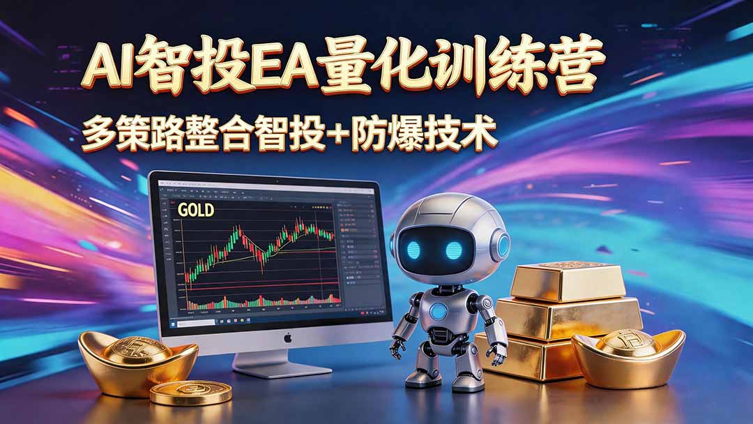 （18880期）AI智投EA量化运营技术，自动化黄金操盘技术，小白也可以轻松上手日入1000+